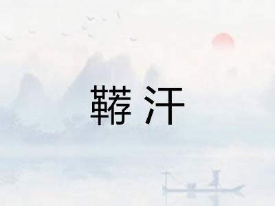 鞯汗