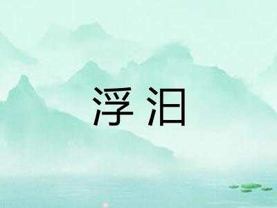 浮汩 浮汩
