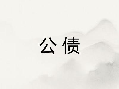 公债 公债