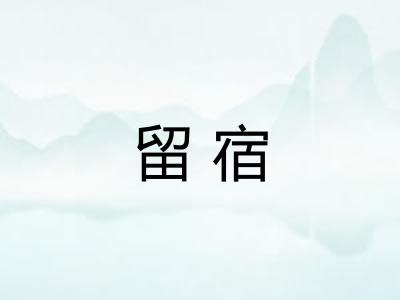 留宿
