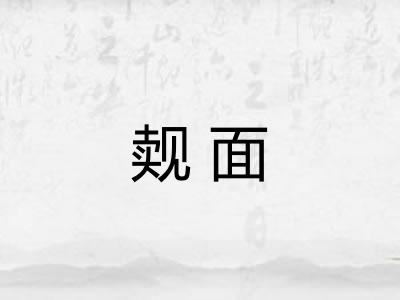 觌面