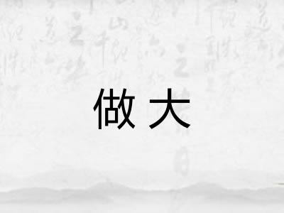 做大 做大