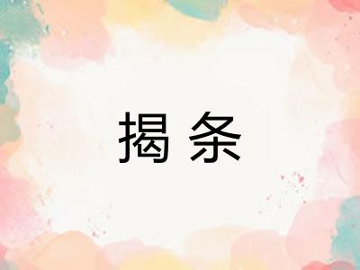 揭条