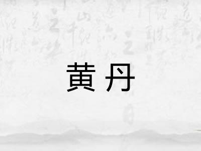 黄丹