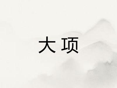 大项 大项