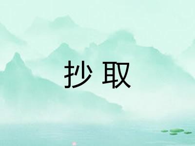 抄取 抄取