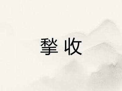 揫收