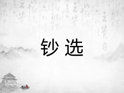 钞选 钞选