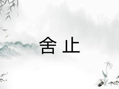 舍止