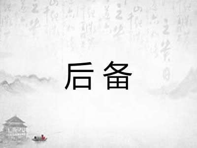 后备