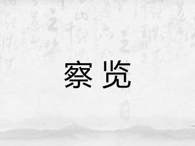 察览