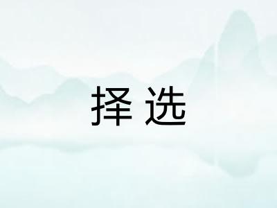 择选 择选