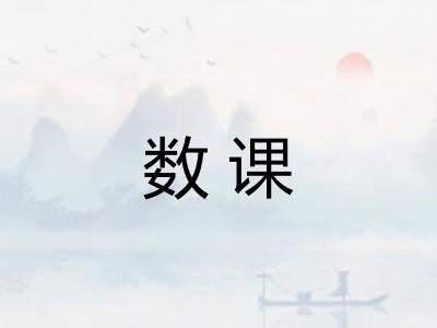 数课