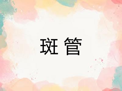 斑管 斑管