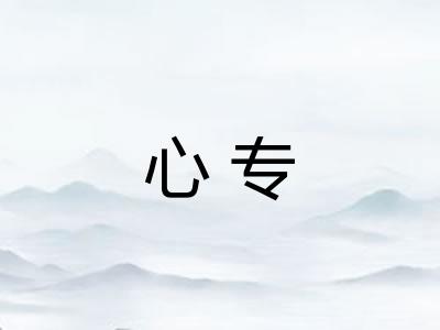 心专 心专