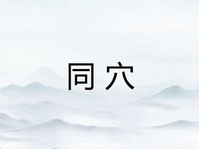 同穴