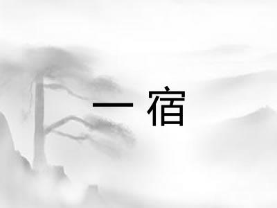 一宿