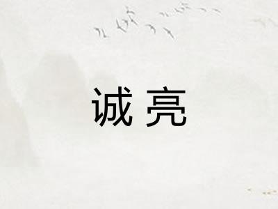 诚亮 诚亮