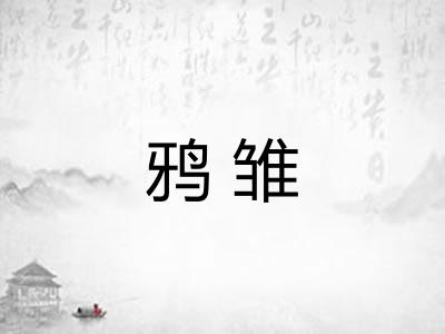 鸦雏