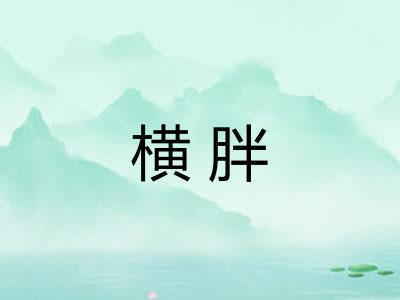 横胖
