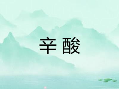 辛酸 辛酸