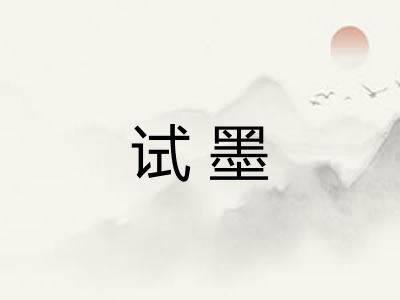 试墨