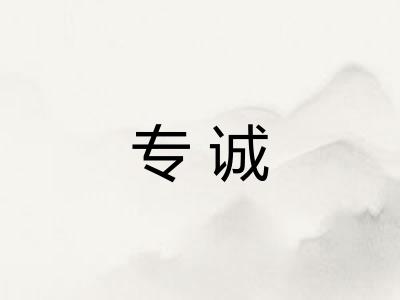 专诚 专诚