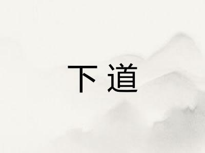 下道 下道