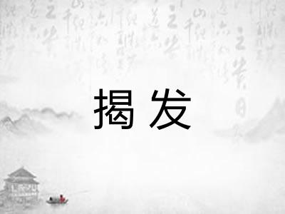 揭发 揭发