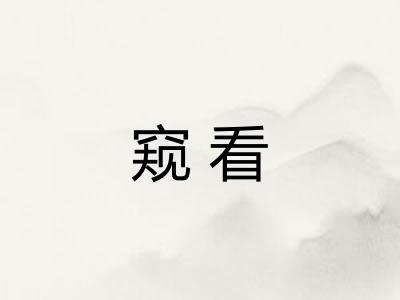 窥看