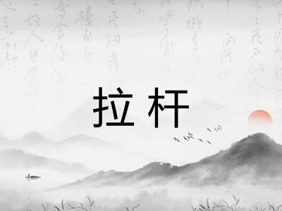 拉杆
