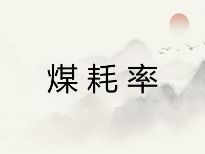 煤耗率 煤耗率