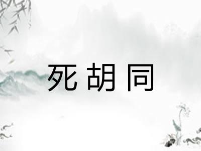 死胡同