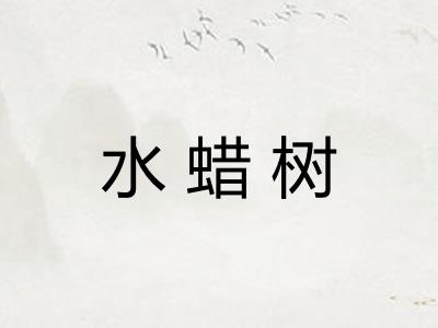 水蜡树