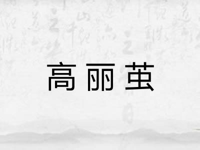 高丽茧 高丽茧