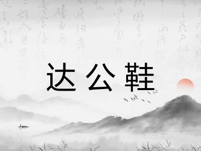 达公鞋 达公鞋