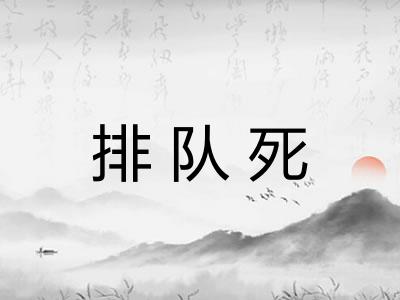 排队死 排队死