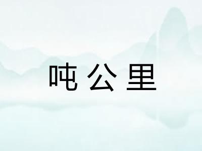 吨公里