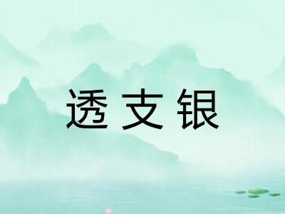 透支银