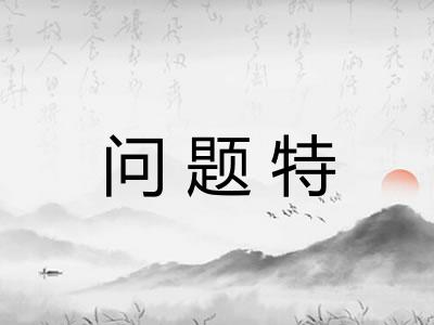 问题特