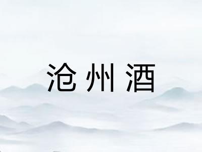 沧州酒 沧州酒