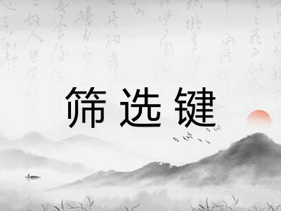 筛选键