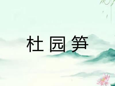 杜园笋