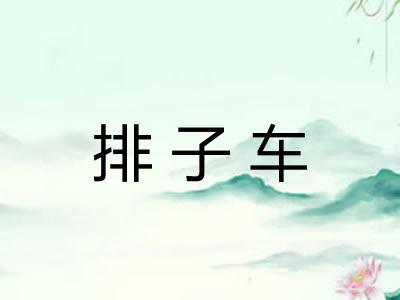排子车