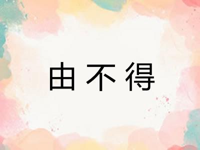 由不得
