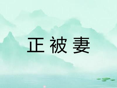 正被妻