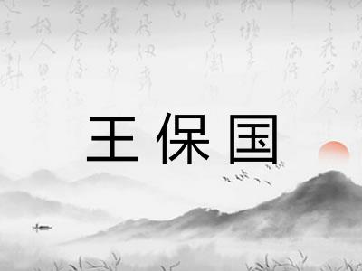 王保国 王保国