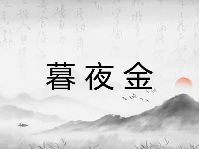 暮夜金