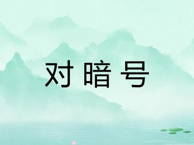 对暗号