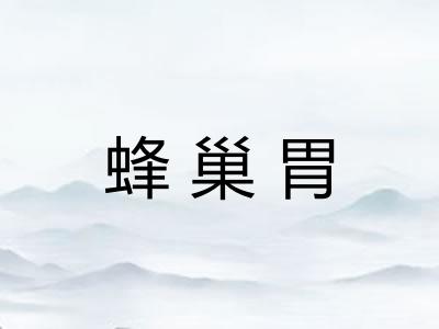 蜂巢胃 蜂巢胃